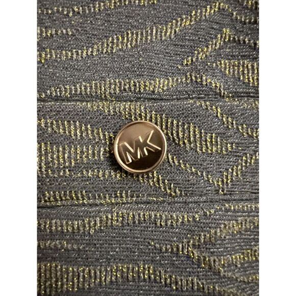 Michael Kors Skirt Womens Size X-SMALL Army Green Metallic Gold Zebra Pencil NWT - Picture 7 of 9